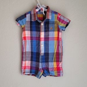 Plaid Baby Gap Romper sz 6-12 Months